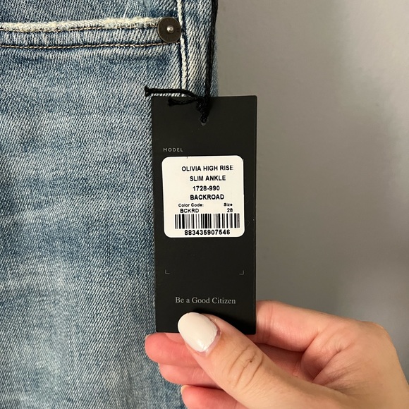 Citizens of Humanity - Olivia High Rise Slim Ankle Jeans in Backroad 28 - Picture 10 of 16
